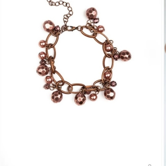Paparazzi Copper Charm Bracelet with Beads Make Do In Malibu Fashion Jewelry - Picture 1 of 3